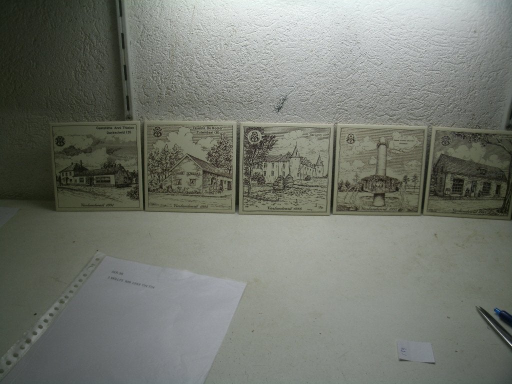 ser 38 tegels van vierlandenrit 5 stuks oa 1991 dackscheid, Ophalen of Verzenden