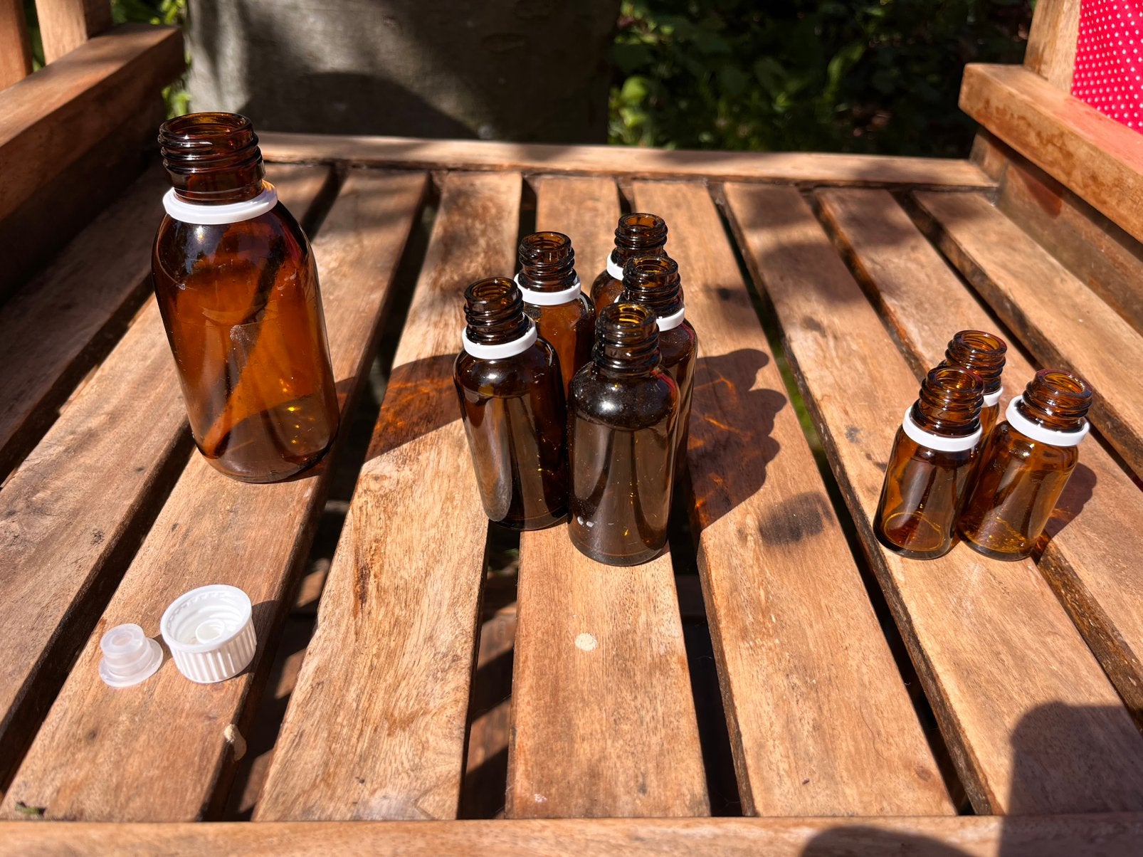 Apothekersflesjes / druppelflesjes, Ophalen of Verzenden, Gebruikt, Glas, Bruin