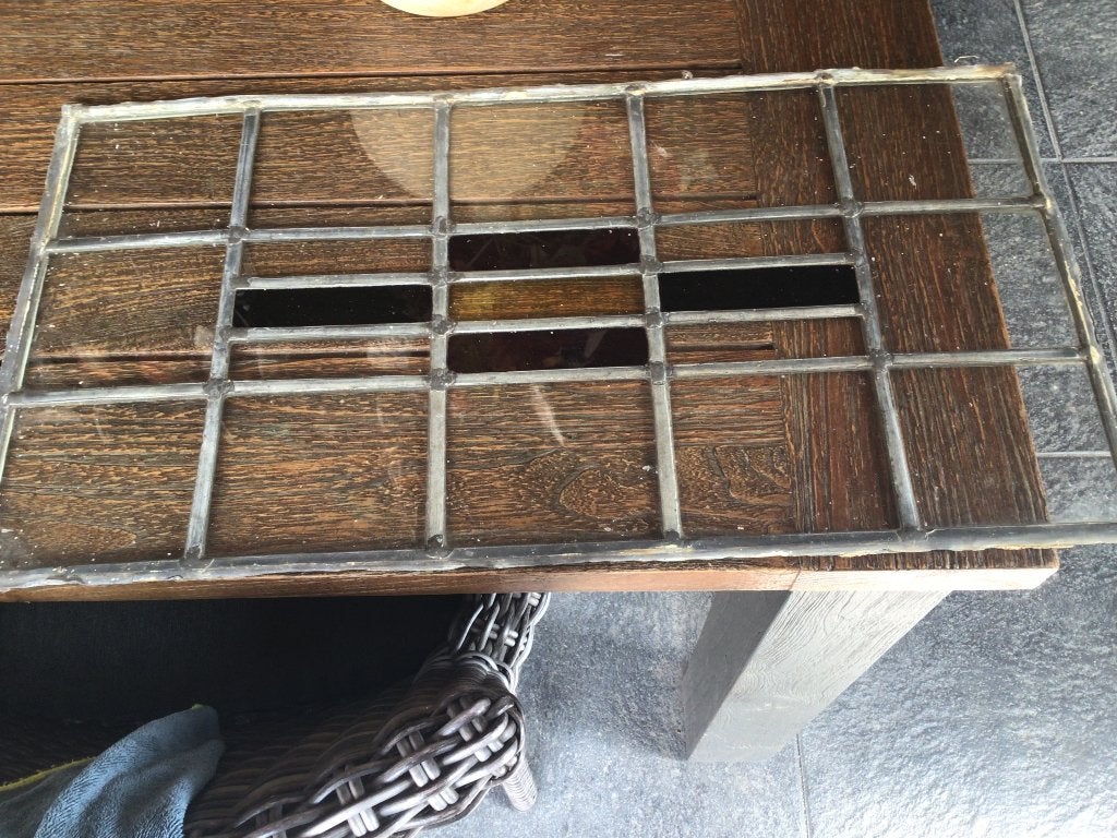 Glas in lood ramen, Ophalen, Gevelraam of Ruit, Gebruikt, Minder dan 80 cm