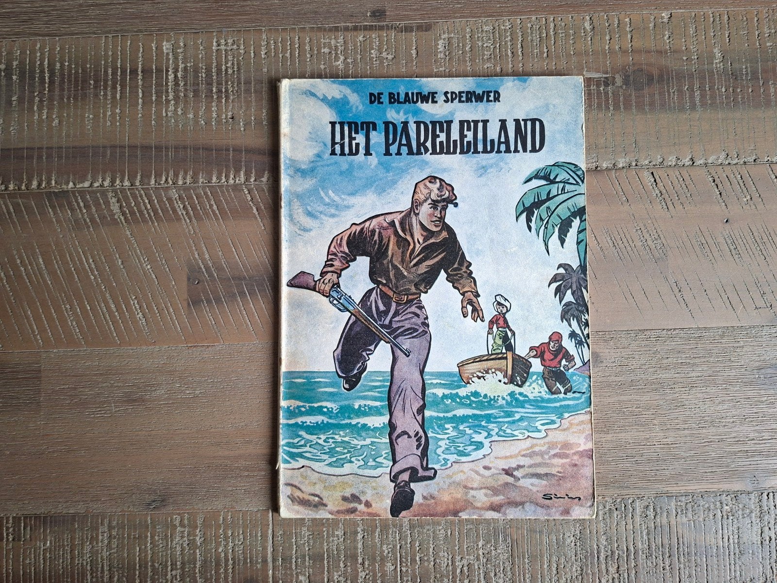 Het Pareleiland - Eerste Druk (1950) - De Blauwe Sperwer, Boeken, Eén stripboek, Ophalen of Verzenden, Zo goed als nieuw, Sirius