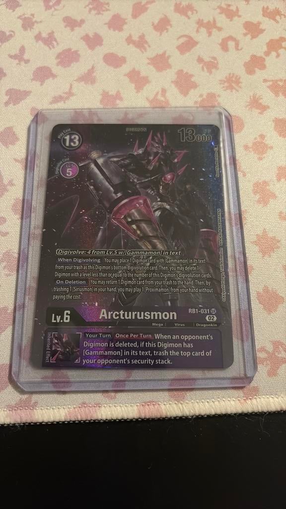 Digimon arcturusmon SR full art, Ophalen of Verzenden, Zo goed als nieuw