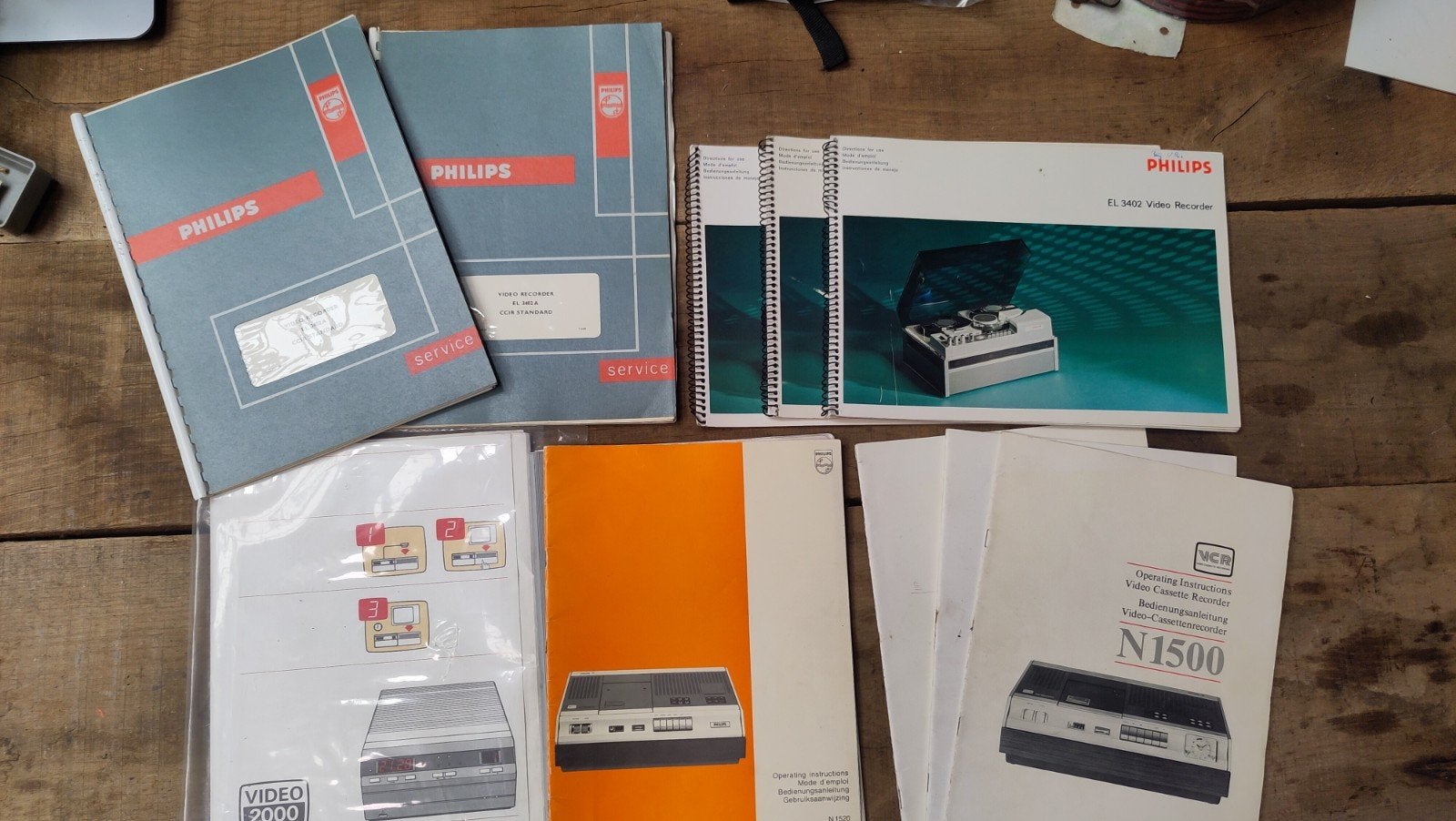 gebruiksaanwijzingen oude Philips videorecorders, Ophalen of Verzenden