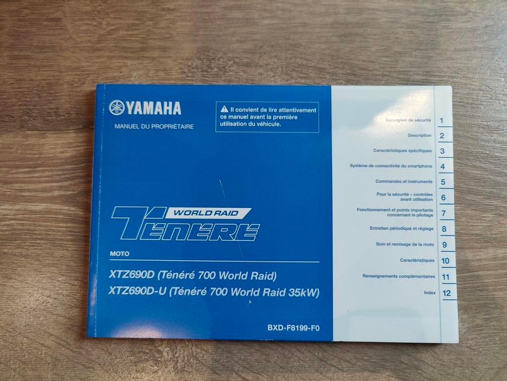 2026 Yamaha Tenere World Raid Manuel du Proprietaire (Frans), Motoren, Handleidingen en Instructieboekjes, Verzenden, Yamaha