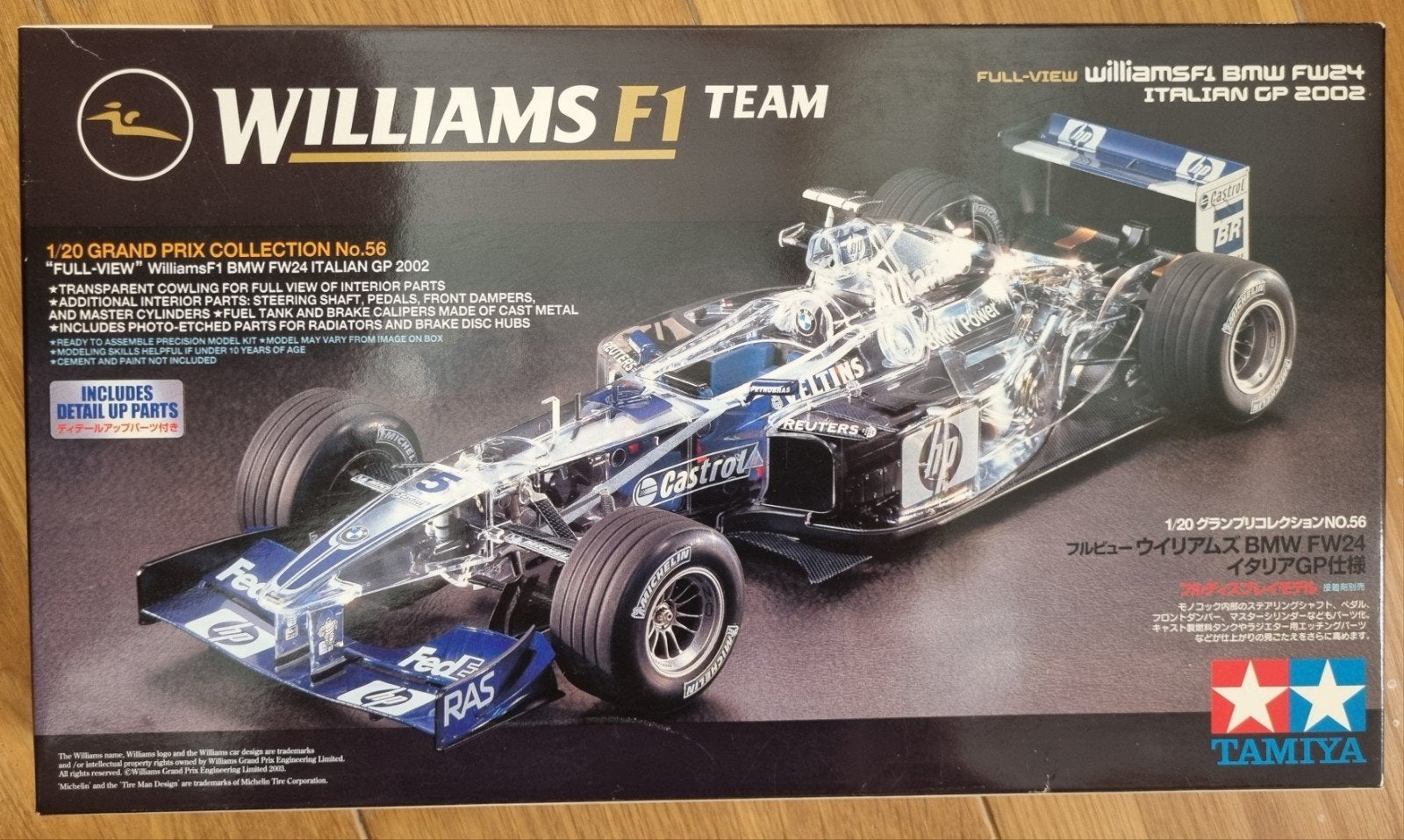 Tamiya Williams F1 BMW FW24  2002 clearview en detail up., Auto, Groter dan 1:32, Nieuw, Ophalen of Verzenden