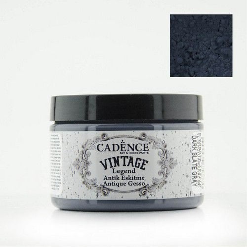 Cadence Vintage legend antique gesso pot 150 ml leigrijs, Hobby en Vrije tijd, ., Overige typen, Nieuw, Ophalen of Verzenden