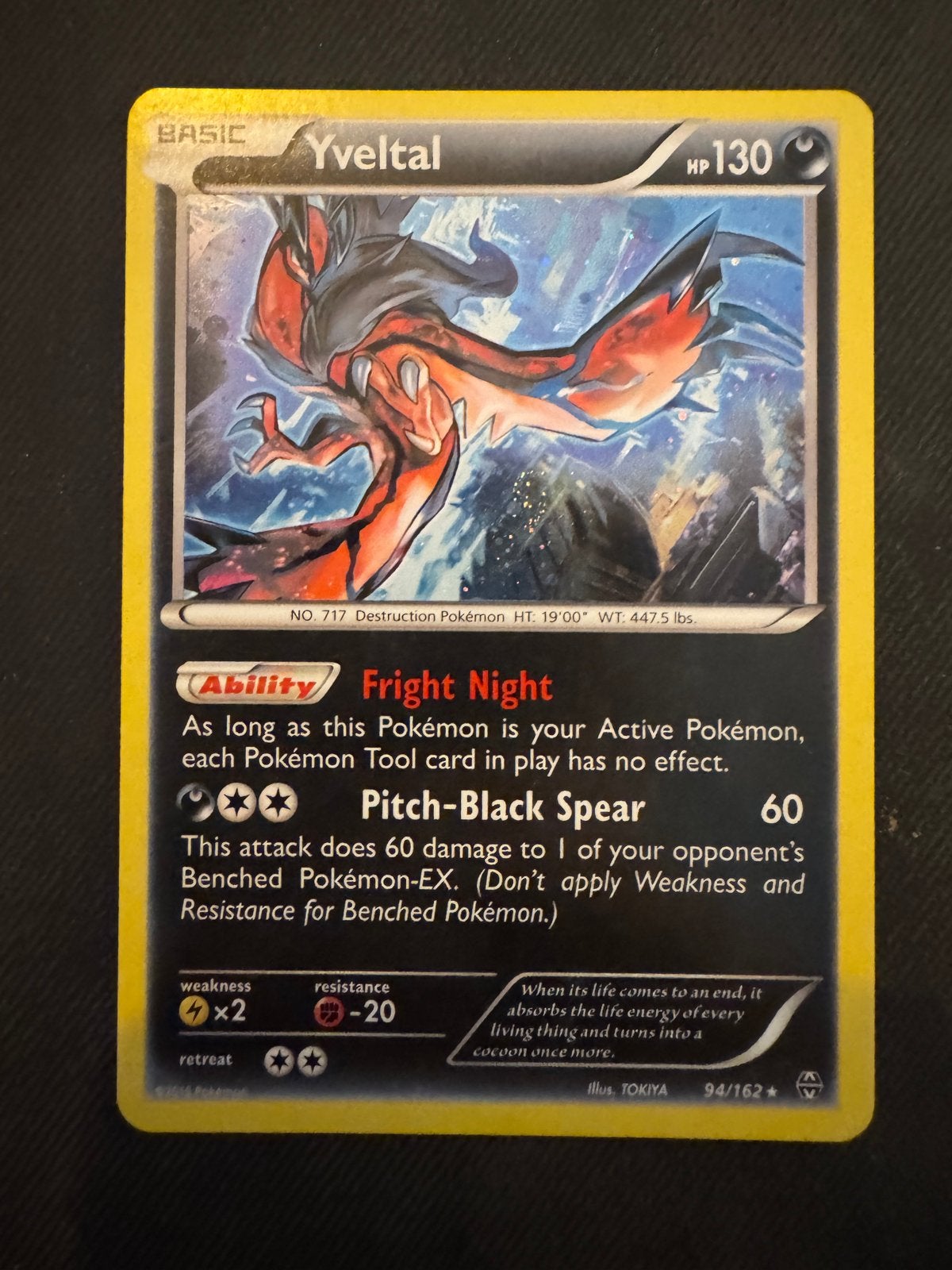 Yveltal 94/162 holo Breakthrough Pokemon kaart, Verzenden, Zo goed als nieuw