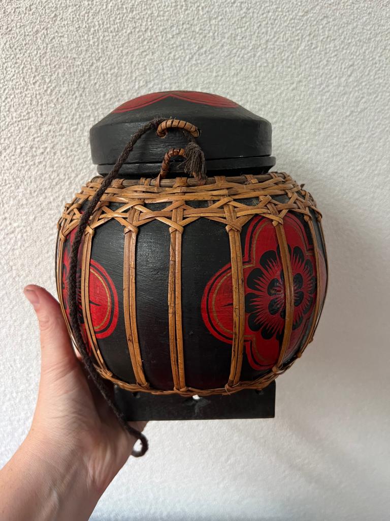 Chinese rijst pot chinees mand rijst oosters uniek, Huis en Inrichting, Verburgt Vintage, Gebruikt, Mand, Rond