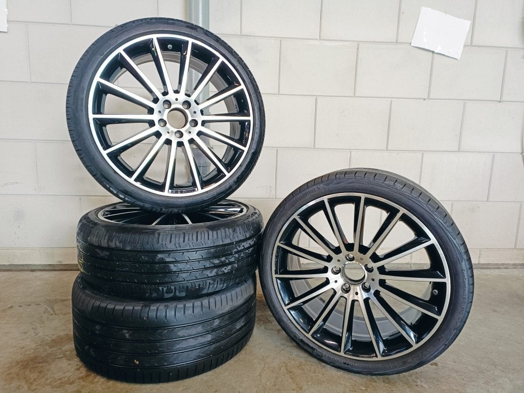 20 inch AMG breedset | Continental | 245/35 R20 + 275/30 R20, Auto-onderdelen, Banden en Velgen, Ophalen, Gebruikt, 275 mm, Banden en Velgen