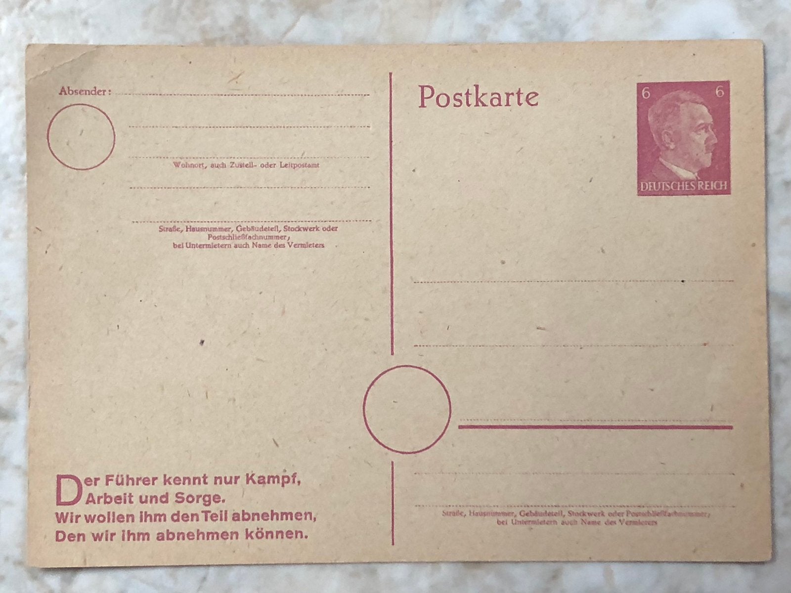 Postkaart, Deutsches Reich, onbeschreven., Ophalen of Verzenden