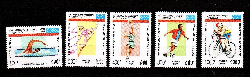 TSS Kavel 40023 Cambodja pf OS Atlanta  minr 1497-1501, Ophalen, Postfris, Zuidoost-Azië