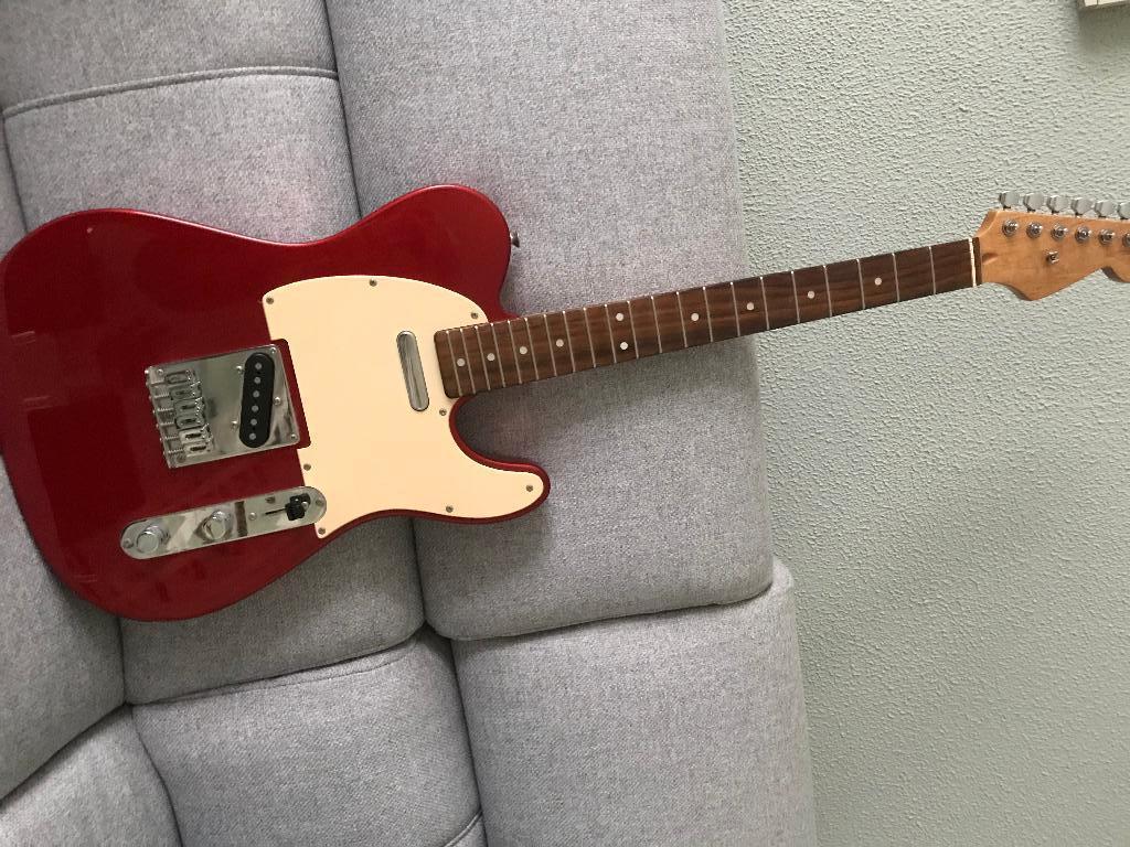 TELECASTER-SQUIER-GITAAR, Muziek en Instrumenten, Snaarinstrumenten | Gitaren | Elektrisch, Ophalen, Gebruikt, Solid body, Fender