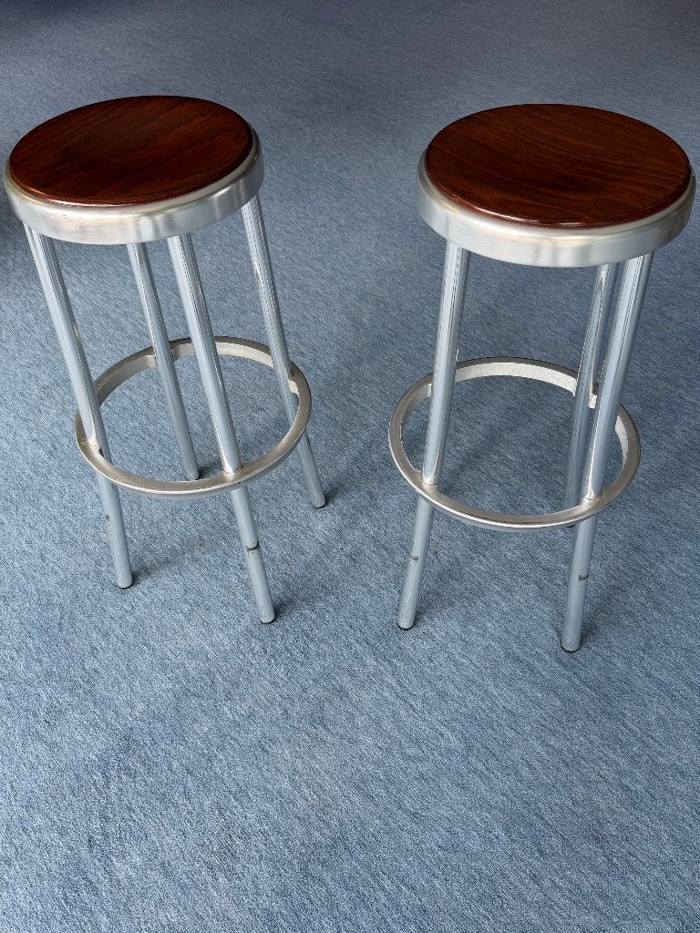 Barkruk, Ophalen, 90 cm of meer, Metaal, Gebruikt