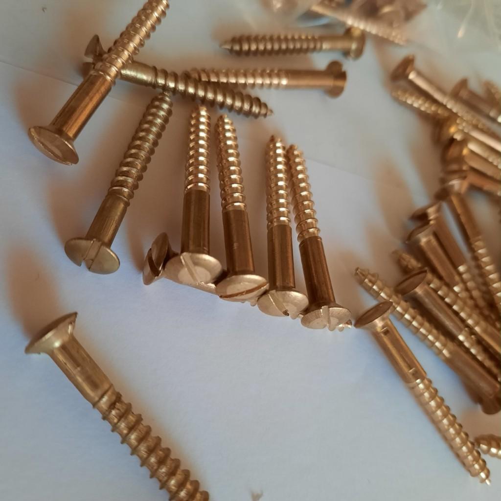 50 tot 400 st Messing houtschroeven lenskop 3,5x35 mm lang, 50 tot 100 mm, N, N, Schroeven