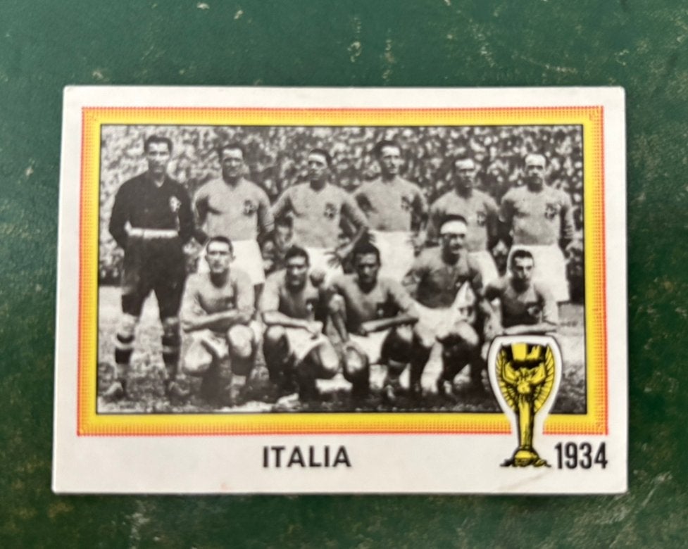 Panini plaatje WK 78 Historie team Italie WK 1934, Ophalen of Verzenden