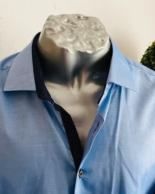 Eterna overhemd maat 48, Ophalen of Verzenden, Nieuw, Blauw, Overige halswijdtes