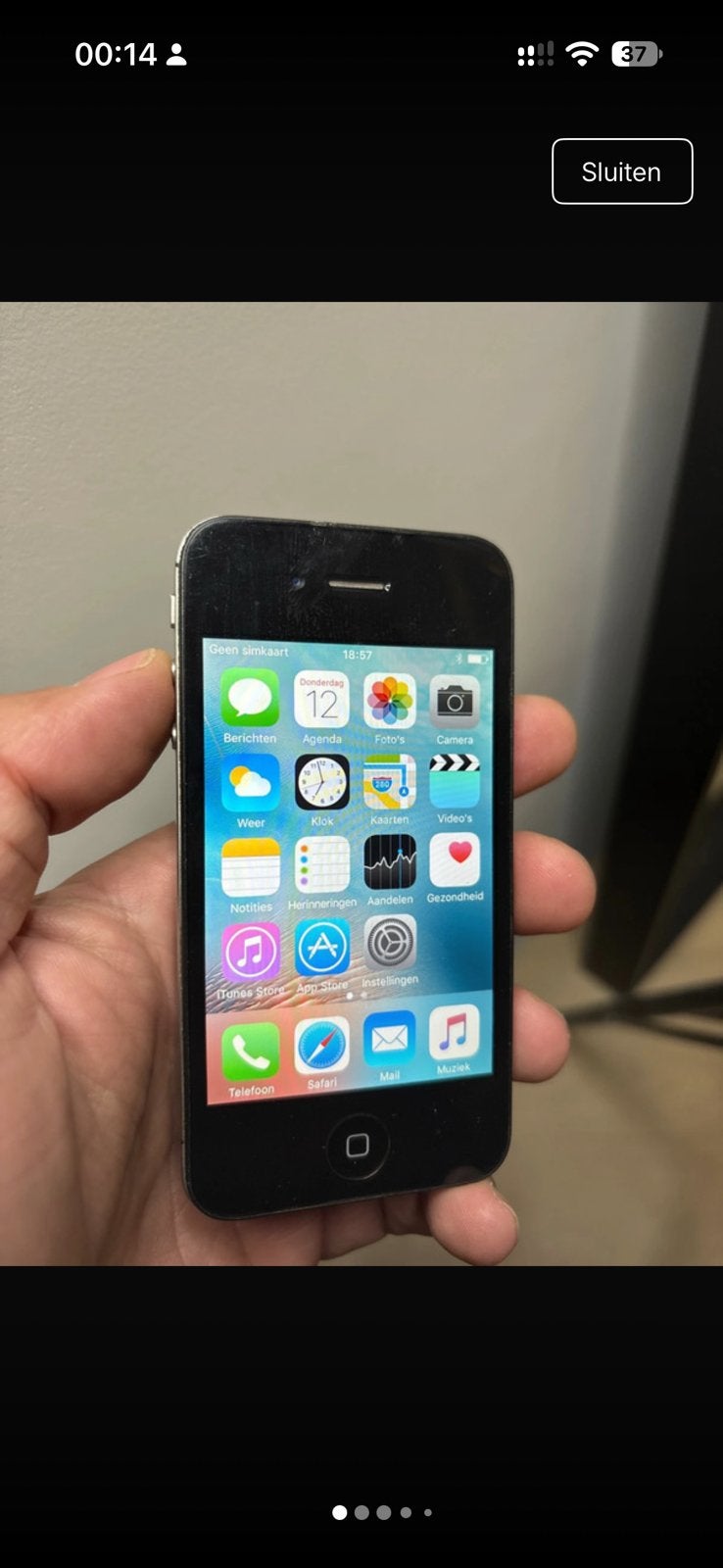 Iphone 4s werkend, Ophalen, Zo goed als nieuw, Zwart, IPhone 4S