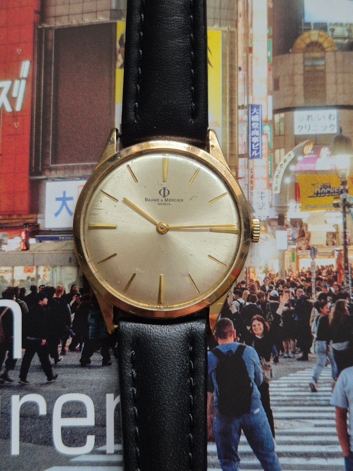 Vintage horloge Baume & Mercier dresswatch mechanisch collec, Overige merken, Staal, Verzenden, Polshorloge