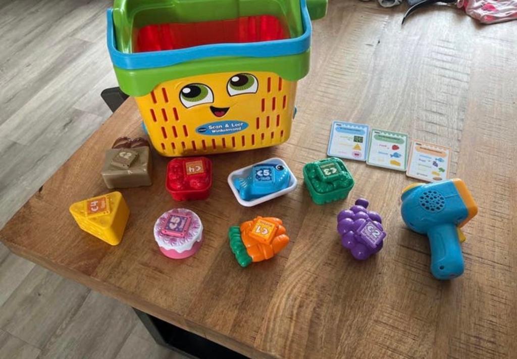 VTech Scan & Leer Kassa met Boodschappenmandje, Ophalen of Verzenden, Gebruikt, Jongen of Meisje