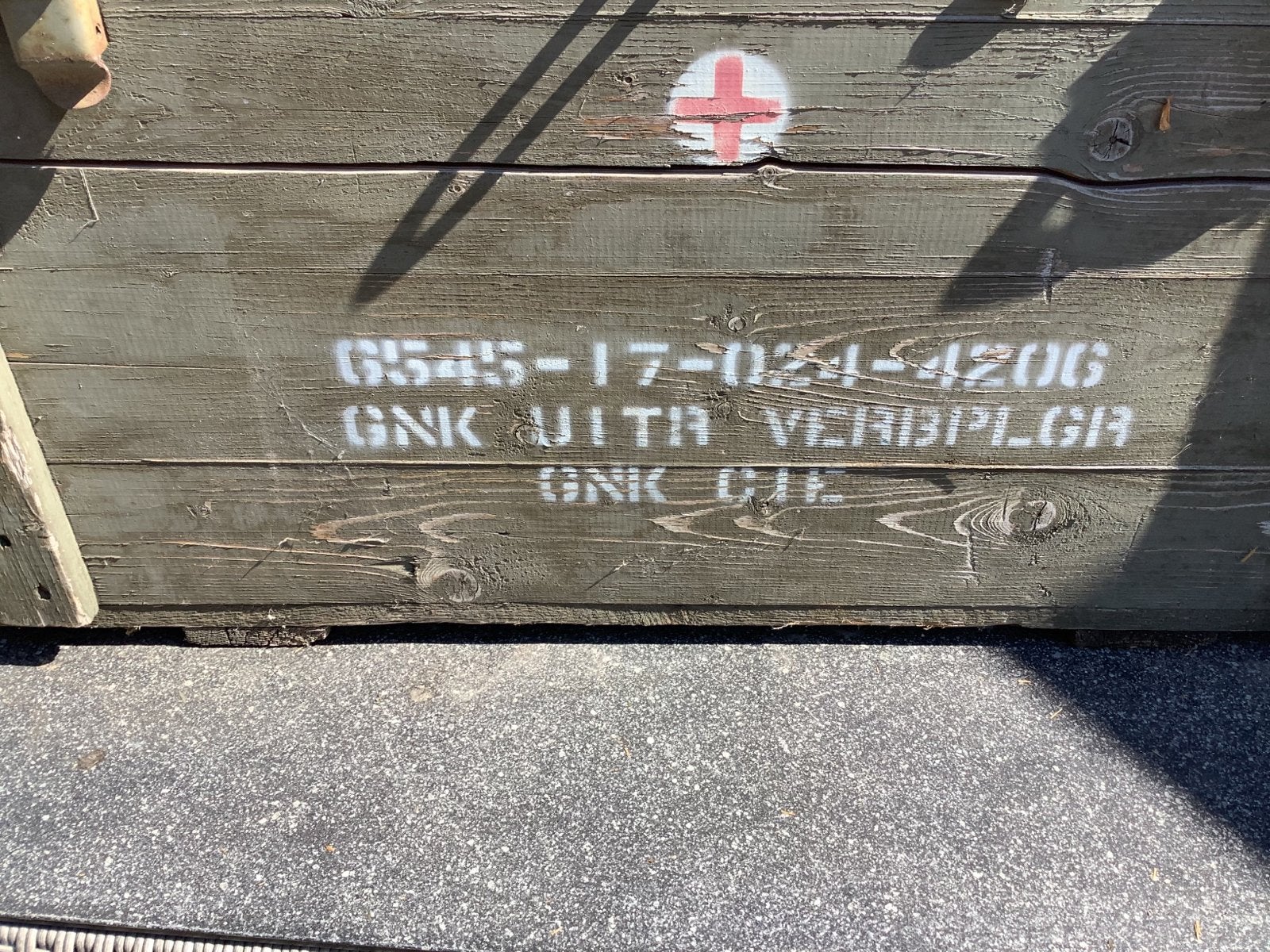 Vintage Militaire Houten Kist - EHBO/Verbandkist, Ophalen, Overige soorten, Nederland, Kist of Geocache