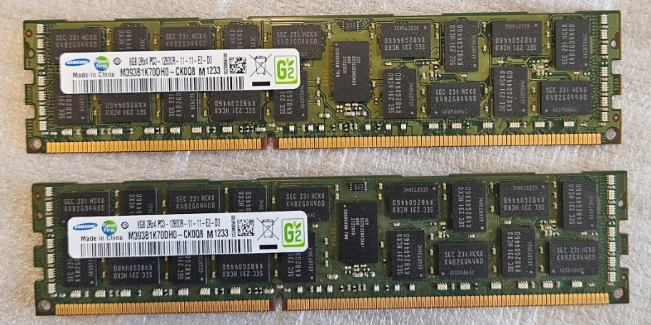 16 GB DDR3 ECC Registered RAM, Computers en Software, Server, DDR3, Ophalen of Verzenden, Zo goed als nieuw
