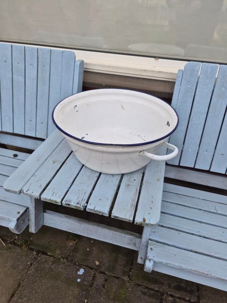 Emaille schaal, Ophalen, Overige materialen, 2 zitplaatsen