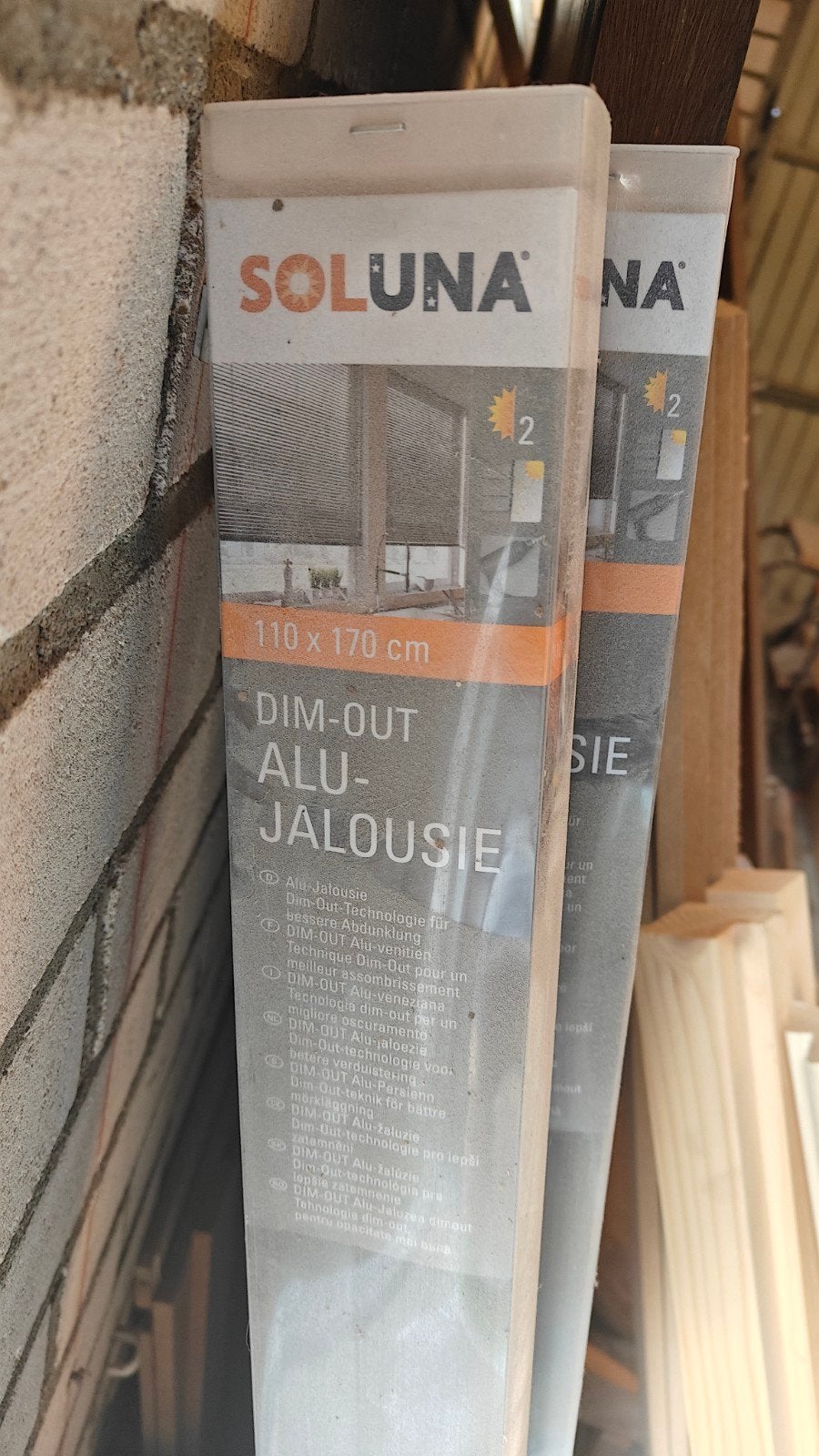 3x Soluna Dim-Out Alu-Jaloezie 110x170 cm, Ophalen, Jaloezie, Overige merken, Verduisterend