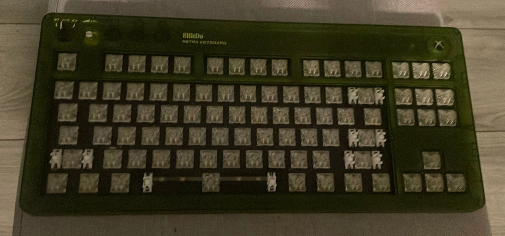 8bitdo xbox retro toetsenbord zonder keycaps en zonder kabel, Computers en Software, Toetsenborden, Ophalen of Verzenden, Zo goed als nieuw