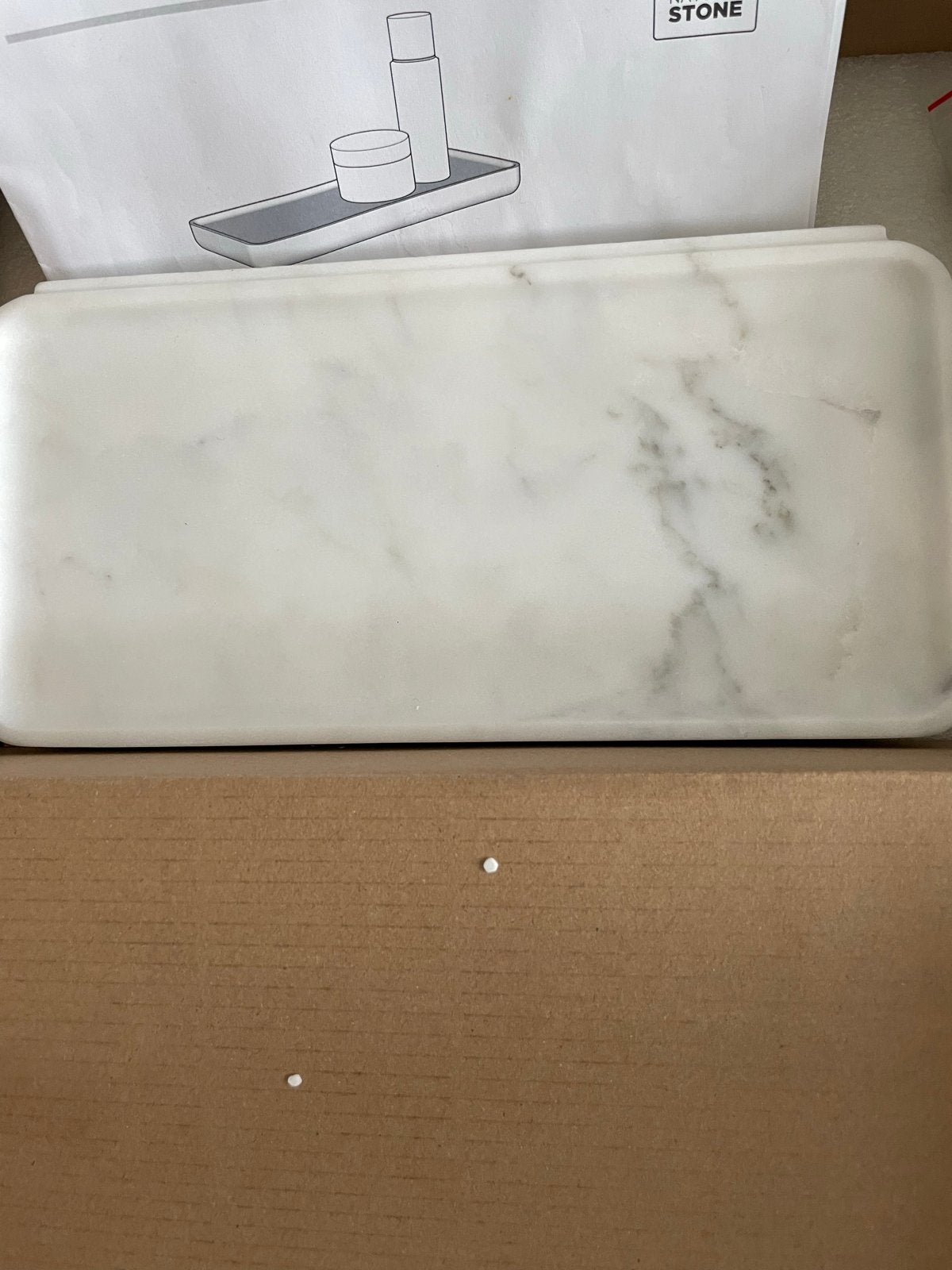 Nieuwe Balmani marmeren planchet - Carrara wit, Ophalen, Minder dan 50 cm, Overige typen, Nieuw