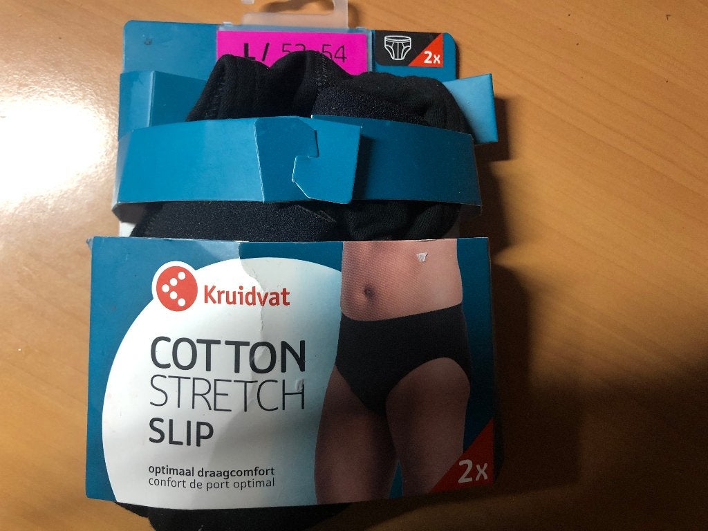 Heren slips maat L of XL Kruidvat cotton stretch, 2 per maat, Kleding | Heren, Ophalen of Verzenden, Zwart, Kruidvat, Slip