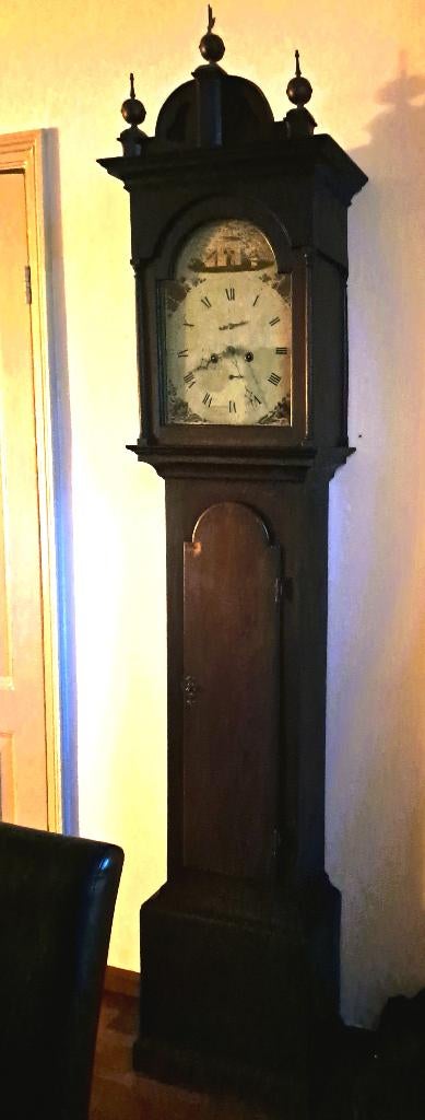 staan horloge, Huis en Inrichting, Ophalen, Gebruikt, Engels klok. 8 daags uurwerk, Minder dan 100 cm