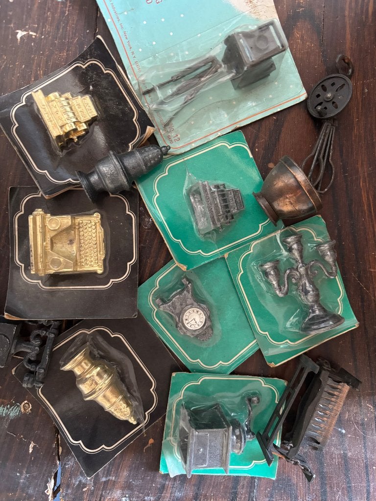 Lot koperen / tinnen letterbak figuurtjes, Ophalen of Verzenden, Zo goed als nieuw, Poppenhuis