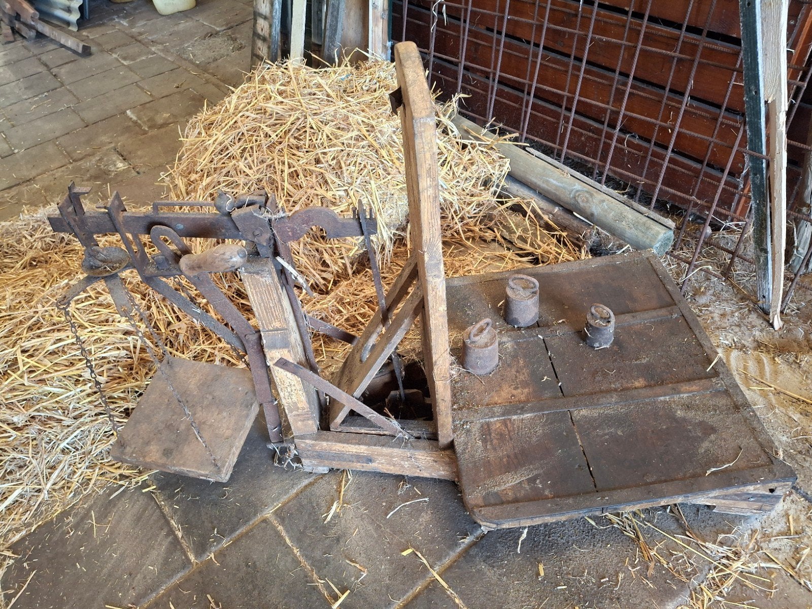 Antieke bascule - Decoratief weegschaal, Ophalen