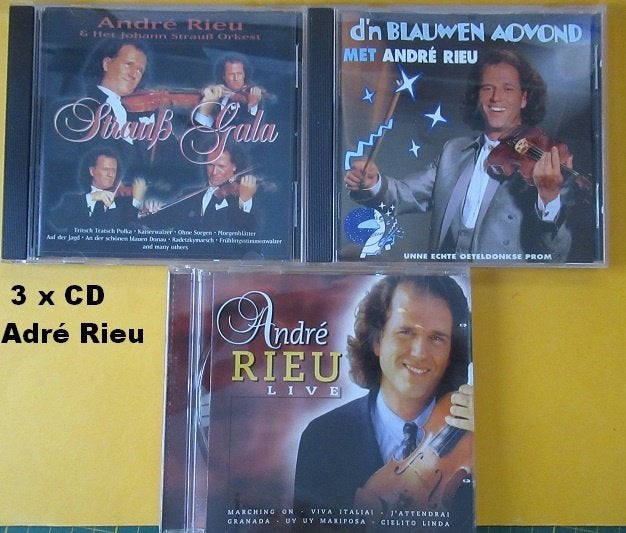 ANDRE RIEU, 7 stuks CD, salon orkest, live, blauwe avond, Ophalen of Verzenden, Zo goed als nieuw