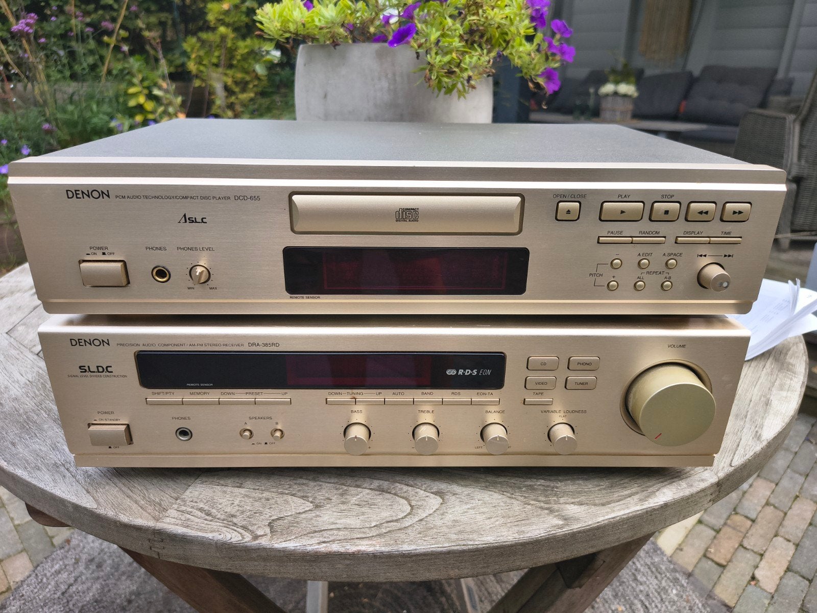 Denon DCD-655 CD-speler en DRA-385RD receiver set, Ophalen, Gebruikt, Overige merken