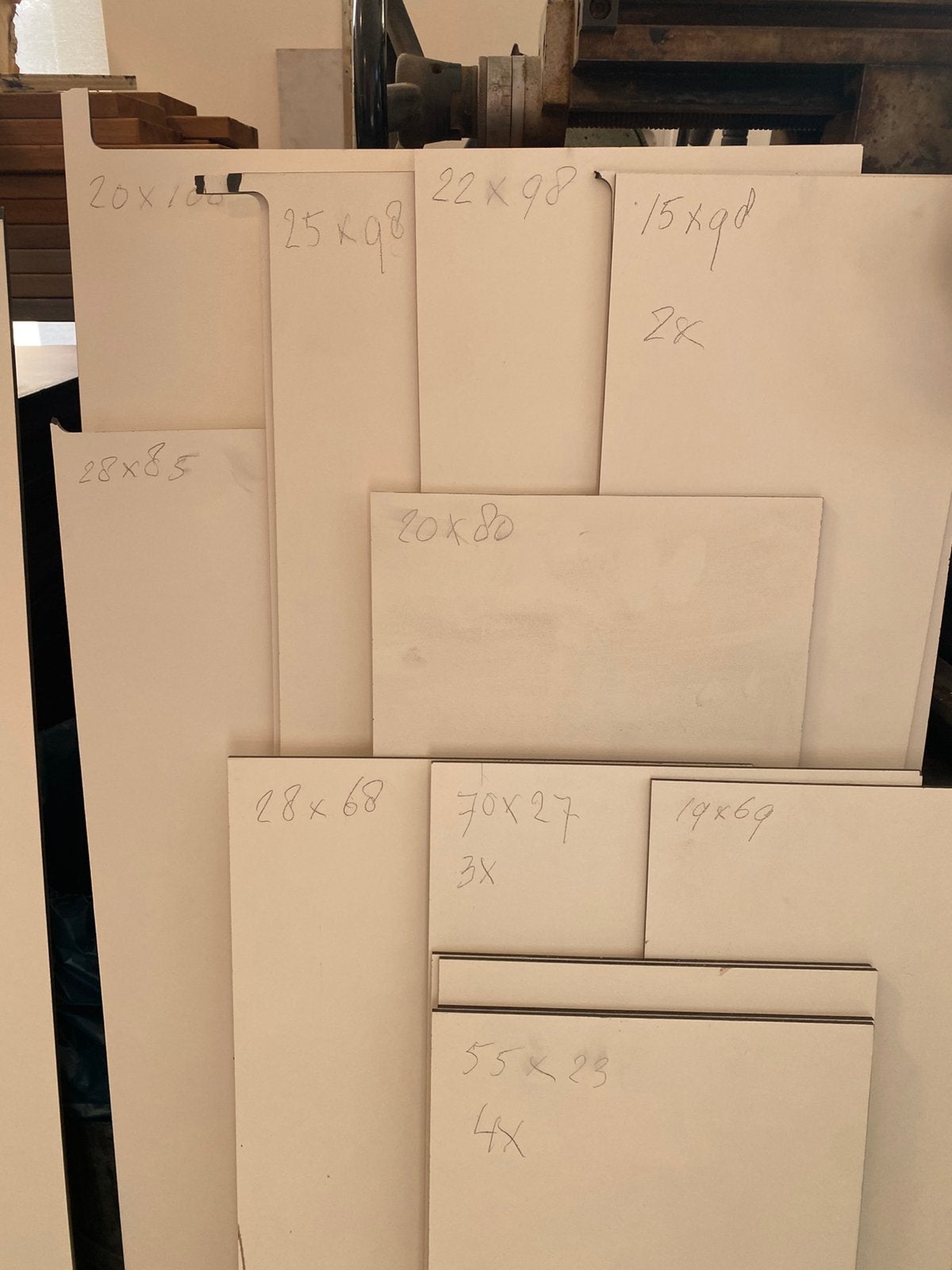 HPL TRESPA Rest stukken 4mm dik, Doe-het-zelf en Verbouw, Platen en Panelen, Ophalen, Zo goed als nieuw, HPL