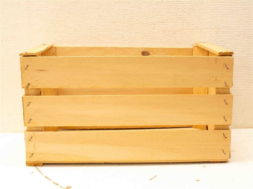 Houten kratje 37753, Huis en Inrichting, Woonaccessoires | Kisten, Ophalen of Verzenden, Gebruikt, Minder dan 50 cm