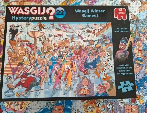 Wasgij Mystery 22 Winter Games 1000 stukjes, Ophalen of Verzenden, 500 t/m 1500 stukjes, Zo goed als nieuw, Legpuzzel