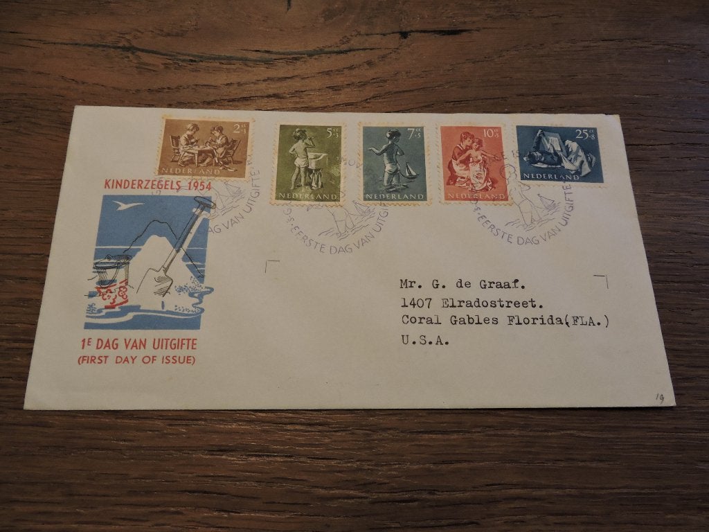 fdc nederland  E  19, Ophalen of Verzenden, Beschreven, Nederland