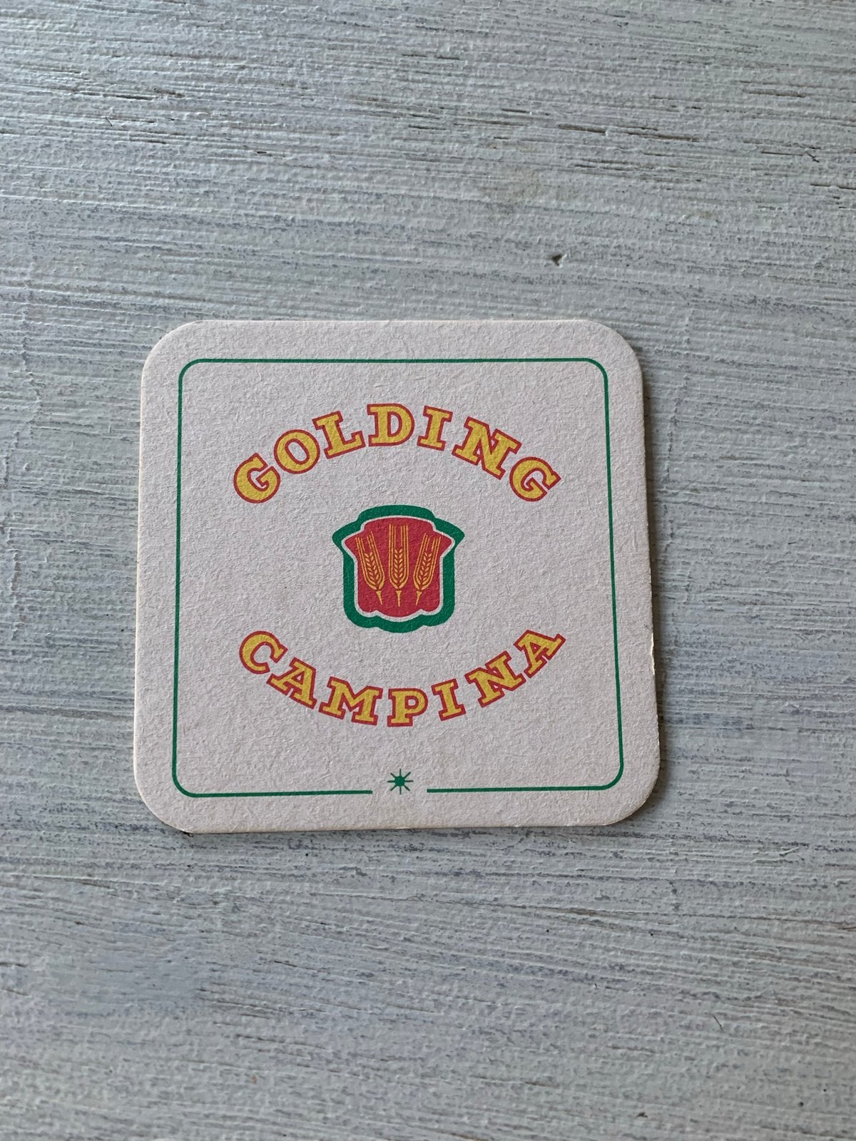 Vintage Golding Campina onderzetter, Gebruikt, Glasonderzetter, Ophalen of Verzenden, Meerkleurig