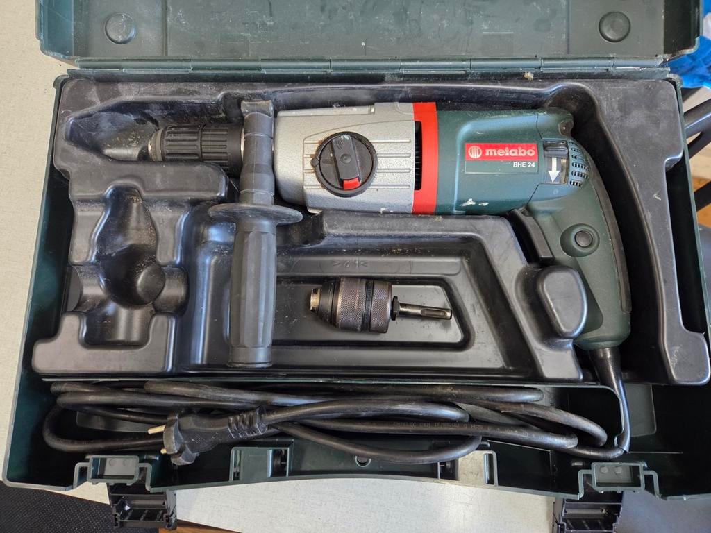 Metabo BHE 24 Boorhamer in Koffer - Gebruikt, Doe-het-zelf en Verbouw, Gereedschap | Boormachines, Boor- en/of Breekhamer, Ophalen of Verzenden