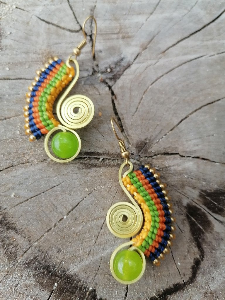 Nieuwe unieke handgemaakte oorbellen boho stijl, Overige materialen, Hangers, Overige kleuren, Verzenden