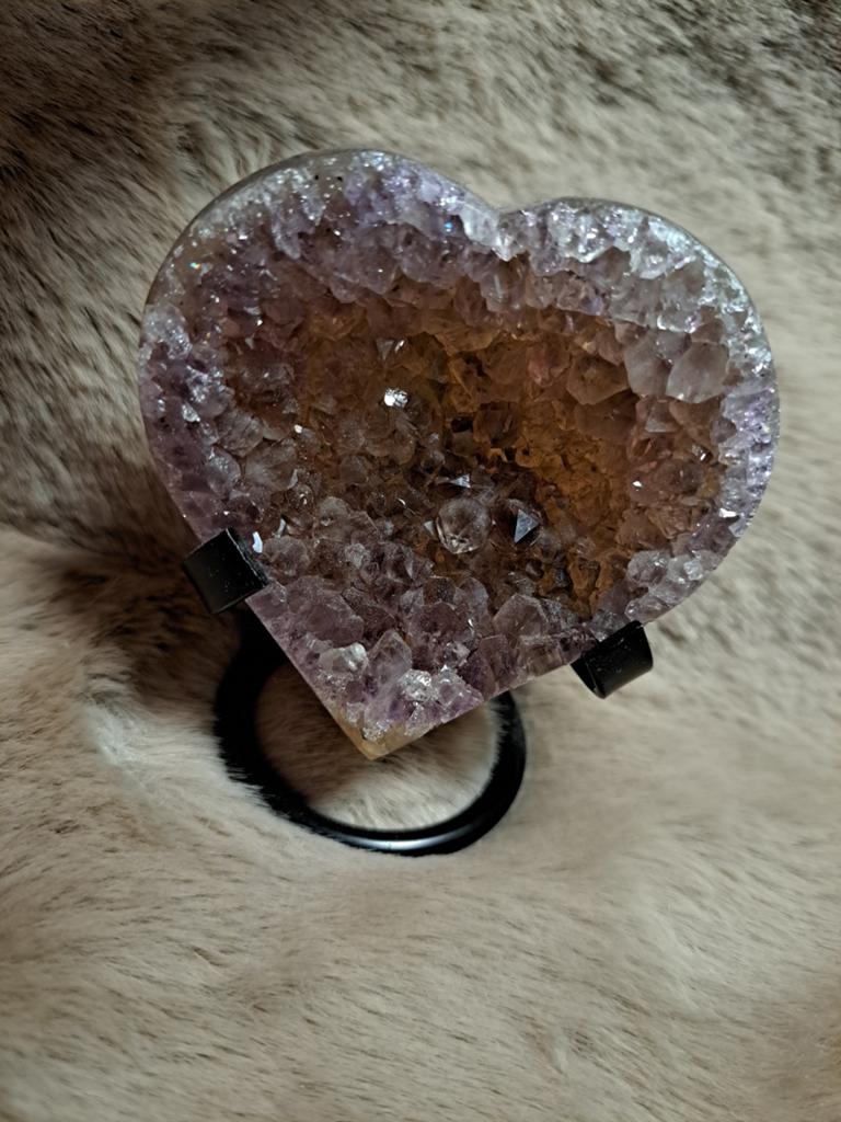 Amethist Edelsteen Hart - Prachtig Mineraal Decoratie, Ophalen, Mineraal