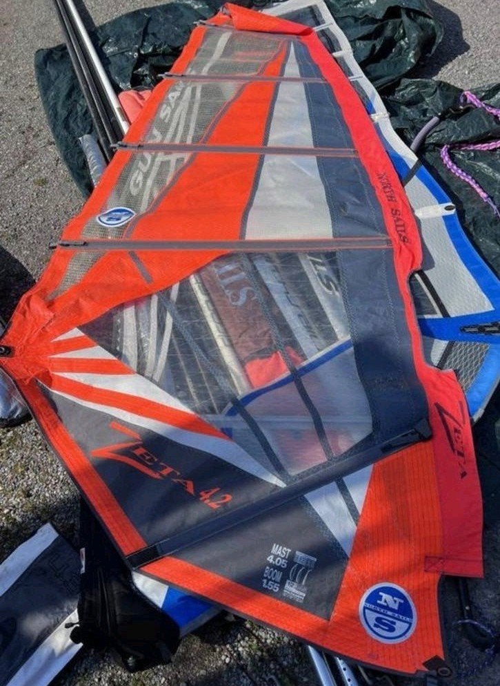 Windsurfzeilen (3 stuks) - Gaastra, Northsails, Neil Pryde, Ophalen, Gebruikt, Met draagtas, North Sails
