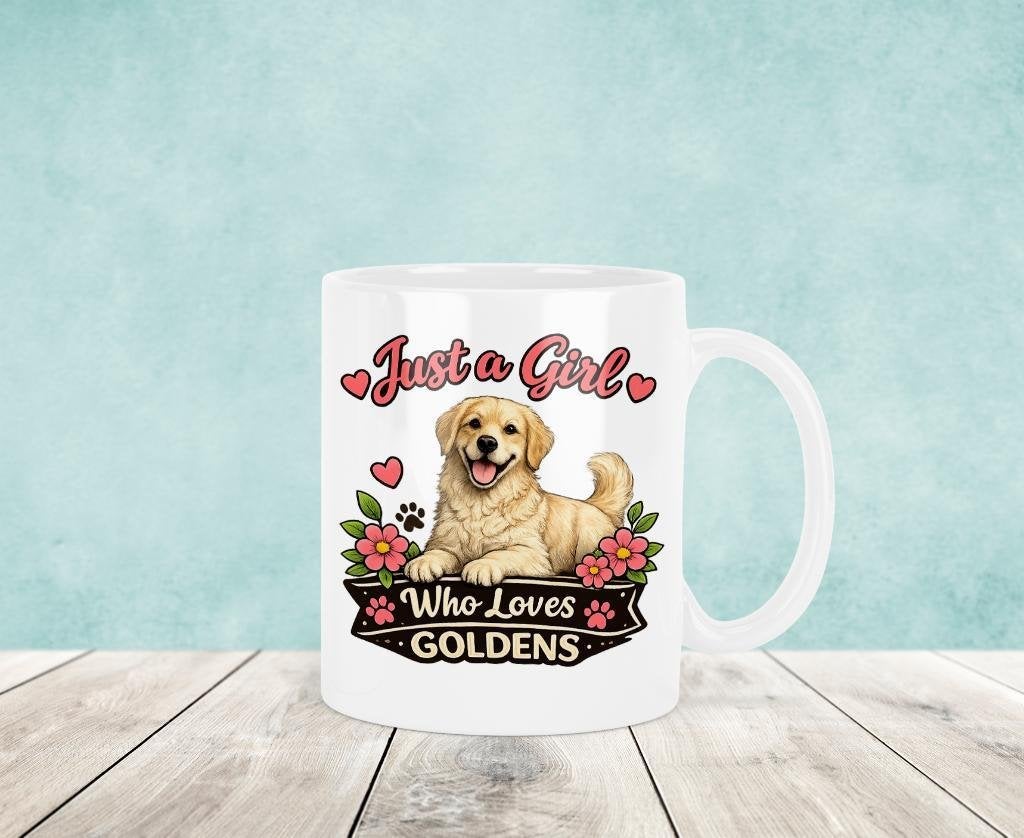 Just a Girl Who Loves Goldens - Golden Retriever Mok, Verzenden, Keramiek, Nieuw, Overige stijlen
