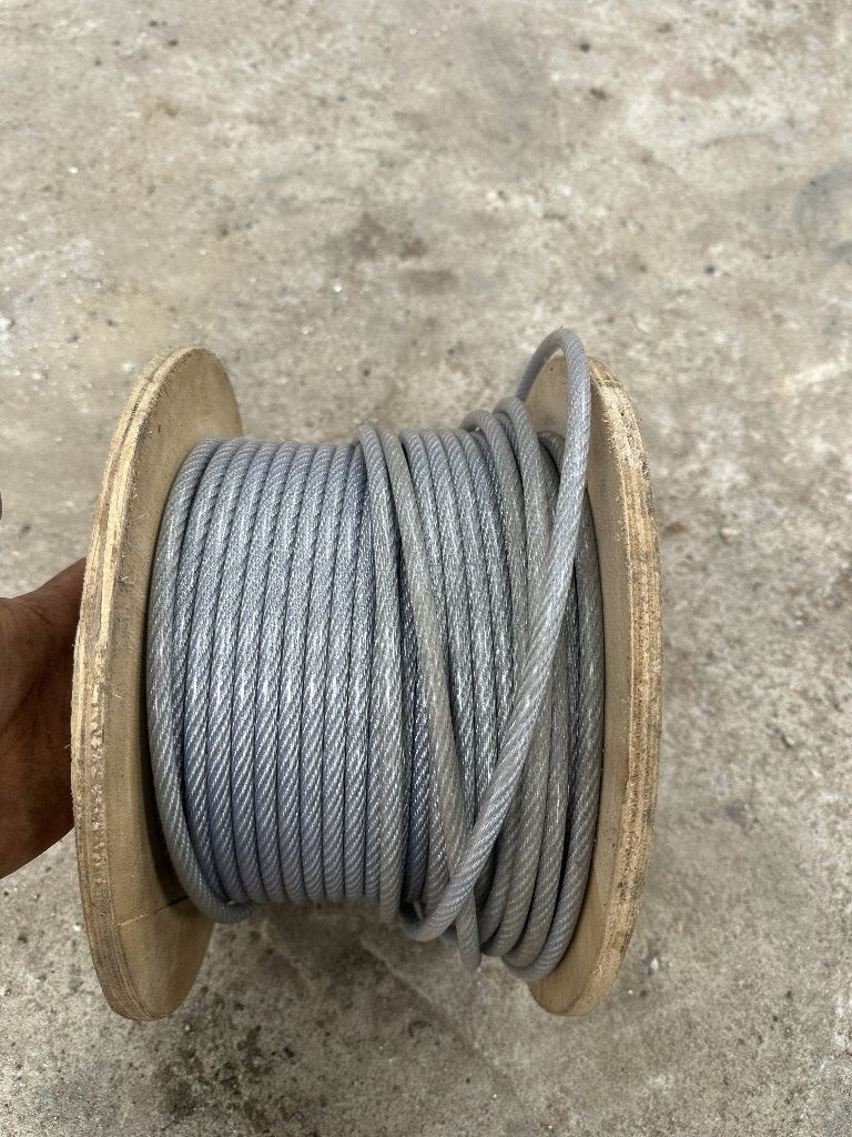 75 meter staalkabel 6/8 mm geplastificeerd – 6x7 – nieuw, Ophalen, Nieuw