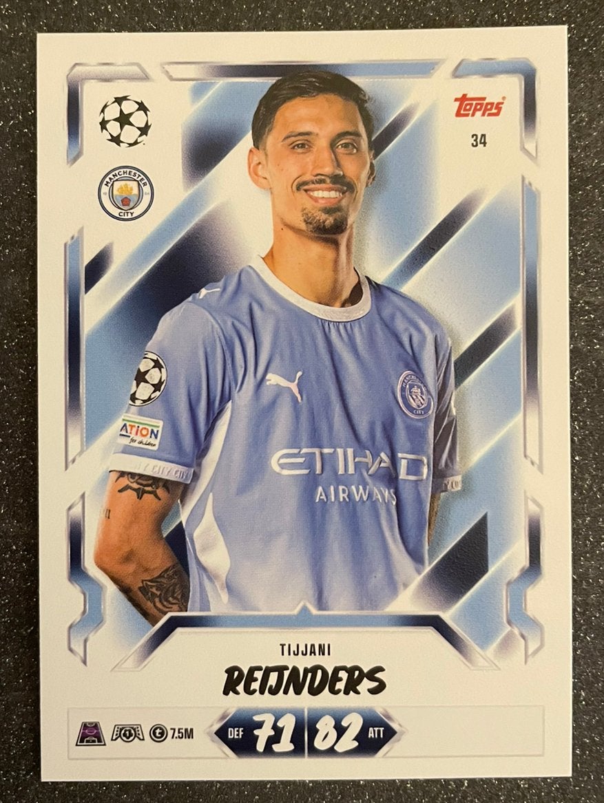 Topps MA 26/27    TIJJANI REIJNDERS    MANCHESTER CITY, Verzenden, Zo goed als nieuw, Plaatje