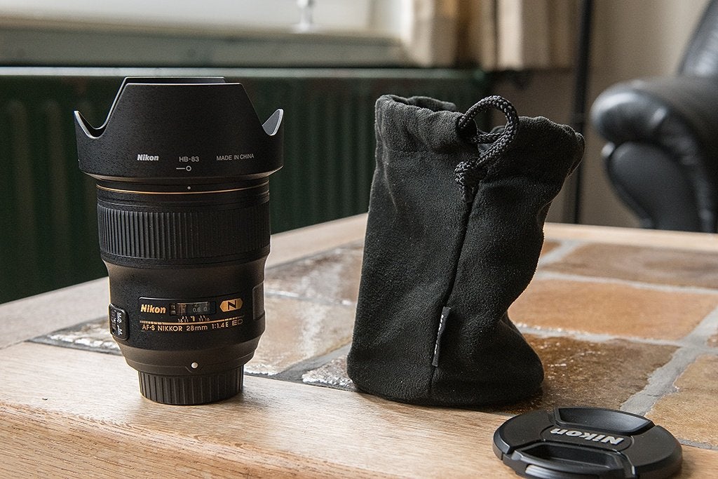 Nikon AF-S  ED 28mm F/1.4 E, Nikon, Zo goed als nieuw, Nikon F-mount, 28 mm