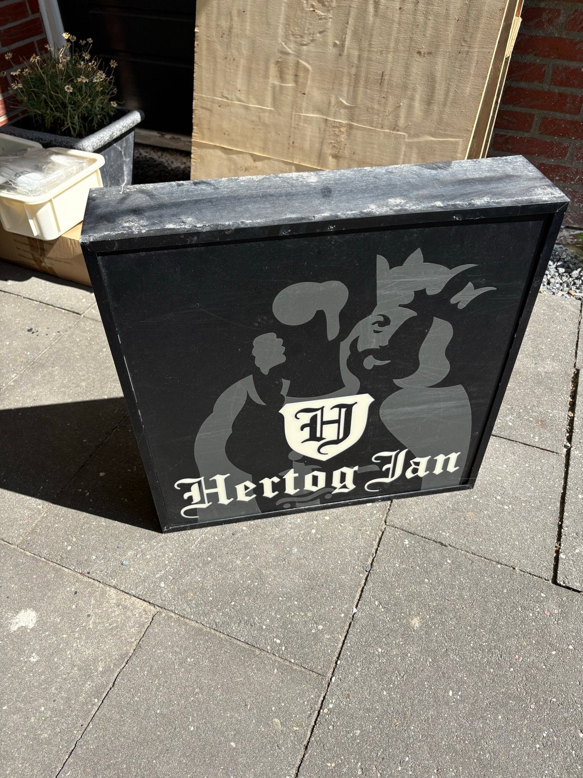 Hertog Jan Reclamebord / Lichtbak, Ophalen of Verzenden, Gebruikt, Lichtbak of (neon) lamp
