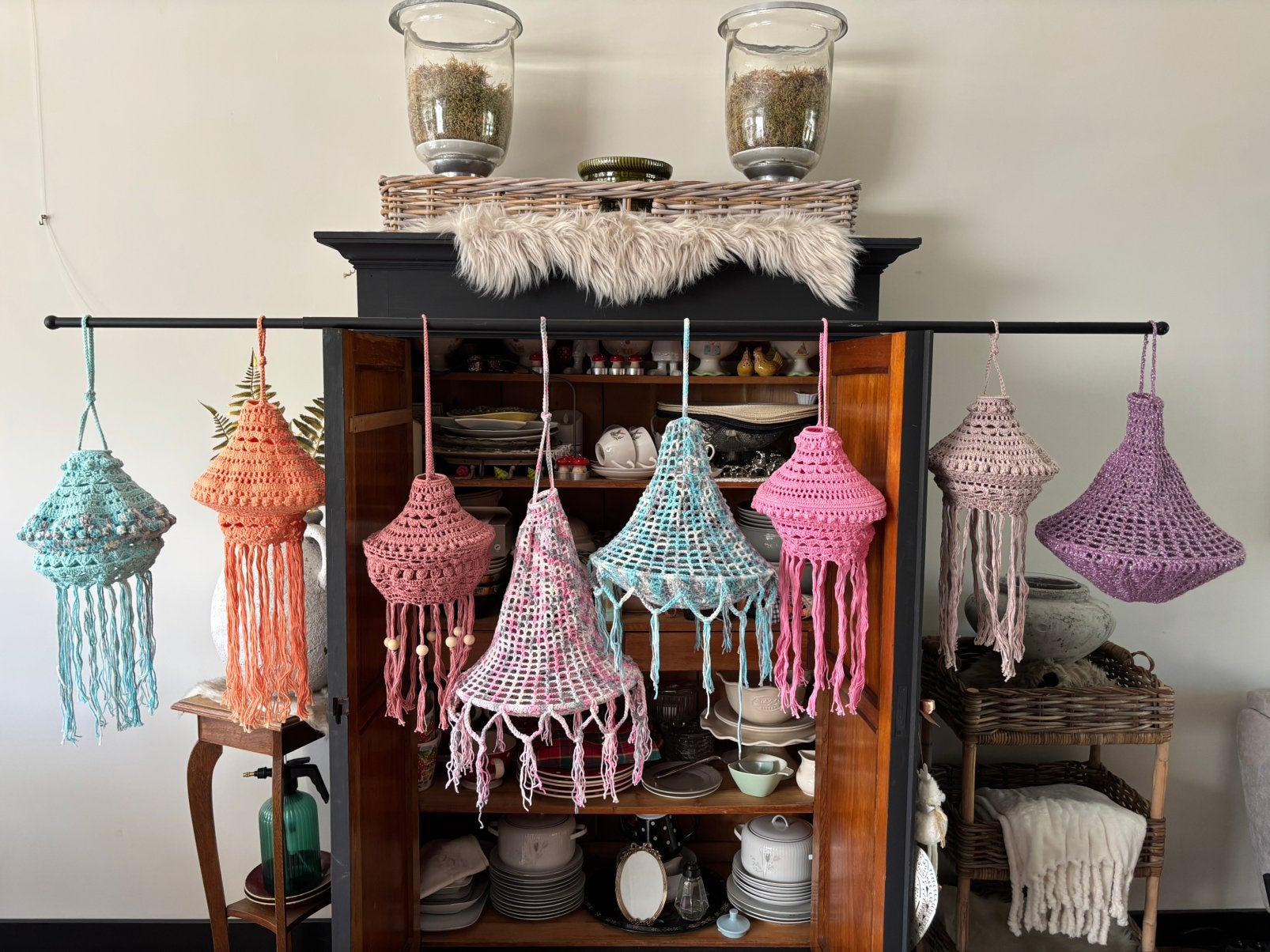 Gehaakte lampionnen diverse afmetingen, Ophalen of Verzenden, Nieuw, Haken, Overige typen