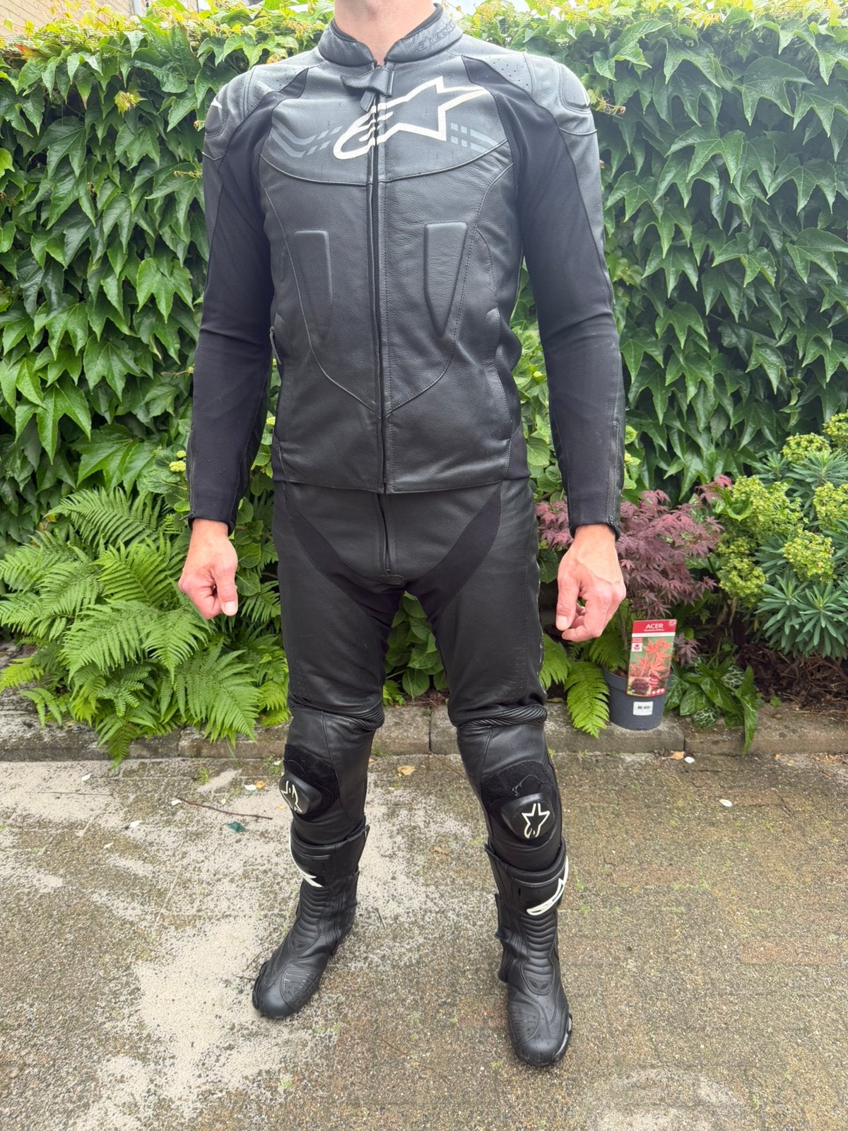 Alpinestars Challenger V2 2PC leren combi motorpak, Motoren, Kleding | Motorkleding, Ophalen, Tweedehands, Heren, Combipak